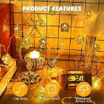 Picture of Elegant Ramadan & Eid Mubarak 1.5M 10 LED String Lights,  Golden Battery-Operated Fairy Lights with Moon, Stars, and Lantern Design for Indoor & Outdoor Festive Décor