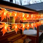 Picture of 3M 20 LED Maple Leaf String Lights, Battery-Operated Autumn Garland with Timer for Thanksgiving, Halloween & Christmas Décor ,Warm Fall Ambiance for Parties, Tables, and Home Decoration