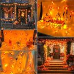 Picture of 3M 20 LED Maple Leaf String Lights, Battery-Operated Autumn Garland with Timer for Thanksgiving, Halloween & Christmas Décor ,Warm Fall Ambiance for Parties, Tables, and Home Decoration