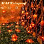 Picture of 3M 20 LED Maple Leaf String Lights, Battery-Operated Autumn Garland with Timer for Thanksgiving, Halloween & Christmas Décor ,Warm Fall Ambiance for Parties, Tables, and Home Decoration