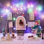 Picture of Magical Wooden Fairy Door Set,  56-Piece Gnome House Kit with Mini Lights & Accessories for Christmas, Garden, and Home Décor