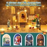 Picture of Magical Wooden Fairy Door Set,  56-Piece Gnome House Kit with Mini Lights & Accessories for Christmas, Garden, and Home Décor