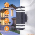 Picture of Mains Powered Outdoor Wall Lights – 6000K Up/Down Exterior Lighting, IP65 Waterproof LED Porch Light