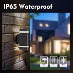 Picture of Modern Up and Down Outdoor Wall Lights , IP65 Waterproof LED Front Door Porch Lamp, 3000K Aluminium Wall-Mounted Exterior Light for Patio, Garden, and House, Deep Grey