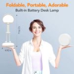 Picture of 3600mAh Rechargeable LED Desk Lamp, Dimmable Cordless Table Lamp with Wireless Design, Portable Reading Light for Indoor Use,  Long-Lasting Battery-Powered Lamp