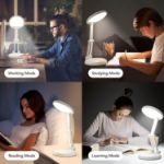 Picture of 3600mAh Rechargeable LED Desk Lamp, Dimmable Cordless Table Lamp with Wireless Design, Portable Reading Light for Indoor Use,  Long-Lasting Battery-Powered Lamp