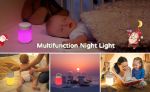 Picture of Rechargeable LED Baby Night Light, 10 Color Dimmable Touch Lamp with Remote & Timer, Portable Cordless Lamp for Kids & Bedroom