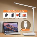 Picture of LED Desk Lamp, 15 Lighting Modes, Adjustable Dimmable Table Lamp with Timer, Multi-Powered Reading Light for Bedroom, Office & Home