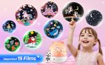 Picture of USB Rechargeable Night Light Projector,  144 Lighting Modes, 15 Films, Remote Control & 360° Rotation for Kids' Bedrooms, Girls Night Light & Baby Soothing Lamp