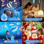 Picture of USB Rechargeable Night Light Projector,  144 Lighting Modes, 15 Films, Remote Control & 360° Rotation for Kids' Bedrooms, Girls Night Light & Baby Soothing Lamp