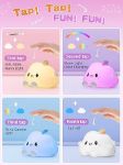 Picture of Rechargeable Cute Cloud Night Light,  16 Colors with Remote, Dimmable Baby Night Lamp for Kids’ Bedroom, Soft LED Light for Children