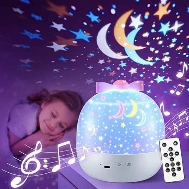 Picture of Starry Night Light Projector for Kids , 144 Lighting Modes, 15 Soothing White Noises, Remote Control & USB Rechargeable Sensory Lights for Baby’s Room