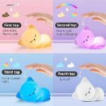 Picture of Adorable Cat Night Light for Kids – 16 RGB Colors, USB Rechargeable Baby Night Light with Remote, Soft Silicone Lamp for Bedrooms & Nursery 