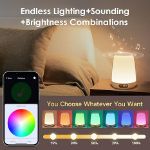 Picture of Baby Night Light with 48 Colors & 14 White Noises, Dimmable Toddler Night Light, 3000mAh Rechargeable Touch Bedside Lamp with App Control for Kids’ Bedroom