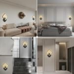 Picture of Black Wall Sconce LED Wall Light Indoor Wall Sconce Bathroom Vanity Light Fixtures Wall Lamp 12W Wall Lights for Bedroom Living Room Hallway