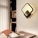 Picture of Black Wall Sconce LED Wall Light Indoor Wall Sconce Bathroom Vanity Light Fixtures Wall Lamp 12W Wall Lights for Bedroom Living Room Hallway