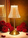 Picture of Elegant Rose Crystal Touch Lamp, Rechargeable & Dimmable Bedside LED Lamp with 3 Color Modes, Cordless & Portable Design for Bedroom, Living Room, and Gifts