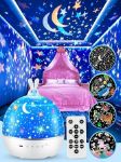 Picture of Starry Dreams Night Light Projector, Bluetooth Speaker, 15 Themes, Rechargeable Baby Night Light with Remote for Kids, Sensory Lights for Autism & Soothing Sleep Aid