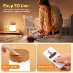 Picture of Rechargeable Baby Night Light , Touch & Remote Control, 8 Brightness Levels, 10 Colors, Timer, Portable LED Night Lamp for Kids, Newborn, and Bedroom