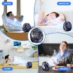 Picture of Portable Rechargeable Desk Fan, 5-Speed Quiet USB Fan with 2400mAh Battery, LED Screen, 360° Rotation, Compact & Lightweight for Home, Office & Travel