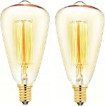 Picture of E14 40W Vintage Edison Dimmable Light Bulbs, ST48 Retro Filament, Warm White 2700K, 2-Pack