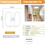 Picture of 28W GR10q Compact Fluorescent Lamp, 4-Pin CFL Light Bulb, 6000K Cold White, Non-Dimmable Energy-Saving Bulb for Ceiling Lights, 1 Pack