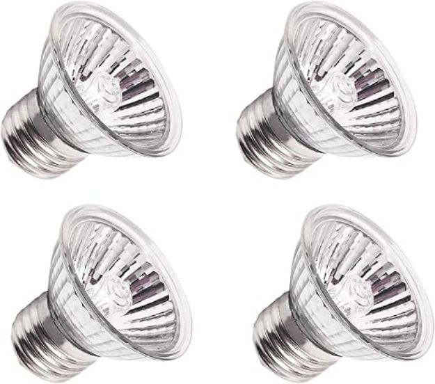 Picture of 75W UVA UVB Reptile Heating Bulb Lamp, Full Spectrum Sun Lamp for Lizard, Turtle, Snake, and Amphibian Heat and Sunbathing (4-Pack)