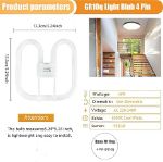 Picture of 16W GR10q Quad-Tube Fluorescent Light Bulb, 4-Pin Energy-Saving Ceiling Lamp, 6000K Cool White, 950 Lumens, Pack of 2