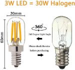 Picture of E14 3W LED Fridge Bulb, 6000K Cool White, 30W Halogen Replacement, SES Small Edison Screw 2-Pack