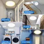 Picture of 48W Round LED Ceiling Panel Light, Modern Flush Mount Lamp for Bathroom, Kitchen & Living Room