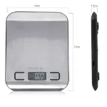 Picture of 10kg Digital Stainless Steel Kitchen Food Weighing Scale with LCD Display, Precision Electronic Cooking Scale