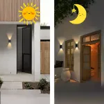 Picture of 8-Pack LED Solar Wall Lights,  Up & Down Outdoor Security Lamps for Garden, Street & Home 