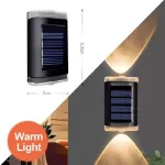 Picture of 8-Pack LED Solar Wall Lights,  Up & Down Outdoor Security Lamps for Garden, Street & Home 