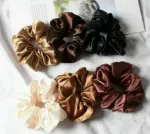 Picture of 6pcs Satin Scrunchies Hair Bands Silk Scrunchie Ties Ponytail Holder UK Pack Set