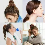 Picture of 6pcs Satin Scrunchies Hair Bands Silk Scrunchie Ties Ponytail Holder UK Pack Set