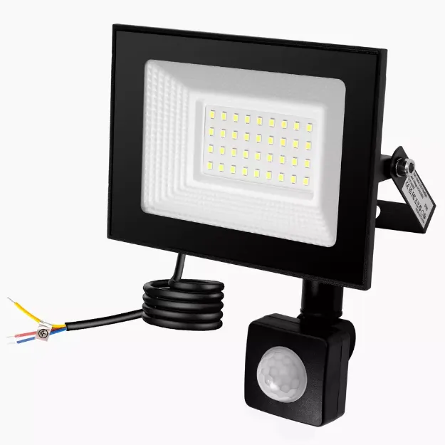 Picture of 50W LED Floodlight with PIR Motion Sensor, Outdoor Security Light for Garden & Driveway 