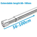 Picture of 56-100cm Adjustable Stainless Steel Wardrobe Rod – Extendable Closet Clothes Rail