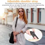 Picture of Stuffable Travel Velvet Neck Pillow Storage Bag Adjustable U-Shapes Pillow 