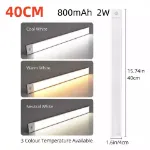 Picture of 40cm USB Rechargeable LED Under Cabinet Light, Wireless Motion Sensor Kitchen Counter Lamp