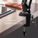 Picture of LED Clip-On Desk Lamp Dimmable Swing Arm Workbench Light for Study, Office & Reading