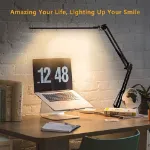 Picture of LED Clip-On Desk Lamp Dimmable Swing Arm Workbench Light for Study, Office & Reading