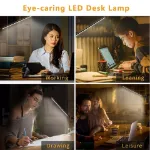 Picture of LED Clip-On Desk Lamp Dimmable Swing Arm Workbench Light for Study, Office & Reading