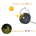 Picture of 2x Solar-Powered Moroccan LED Lanterns Hanging Outdoor Garden Lights for Decorative Landscape Lighting