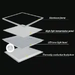 Picture of 600x600mm LED Panel Light, 48W Cool White 6500K Ultra-Slim Ceiling Panel