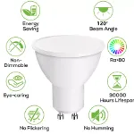 Picture of 10x LED GU10 Light Bulbs 7W Energy-Saving Spotlights | Warm, Cool & Daylight White 120° Beam Angle