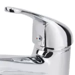 Picture of Modern Chrome Cloakroom Basin Mixer Tap – Mono Bathroom Sink Faucet with Fixings & Waste