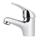 Picture of Modern Chrome Cloakroom Basin Mixer Tap – Mono Bathroom Sink Faucet with Fixings & Waste