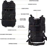 Picture of 30L Military Tactical Army Backpack, Outdoor Hiking, Camping, Trekking Rucksack