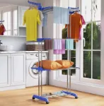 Picture of 4-Tier Foldable Clothes Airer Dryer Rack – Portable Laundry Drying Rail for Indoor & Outdoor Use