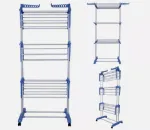 Picture of 4-Tier Foldable Clothes Airer Dryer Rack – Portable Laundry Drying Rail for Indoor & Outdoor Use